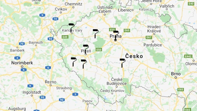 Mapa působnosti Martina Vrby